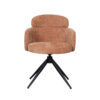 LABEL51 Eetkamerstoel Levi - Cognac - Elite - Black Frame - Afbeelding 4