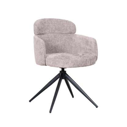 LABEL51 Eetkamerstoel Levi - Naturel - Elite - Black Frame - Afbeelding 3