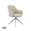 LABEL51 Eetkamerstoel Bern - Naturel - Boucle - Taupe Frame - Afbeelding 3
