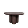 LABEL51 Eetkamertafel Olly - Espresso - Mangohout - 150 cm - Romd - Afbeelding 3