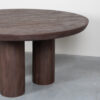 LABEL51 Eetkamertafel Olly - Espresso - Mangohout - 150 cm - Romd - Afbeelding 4
