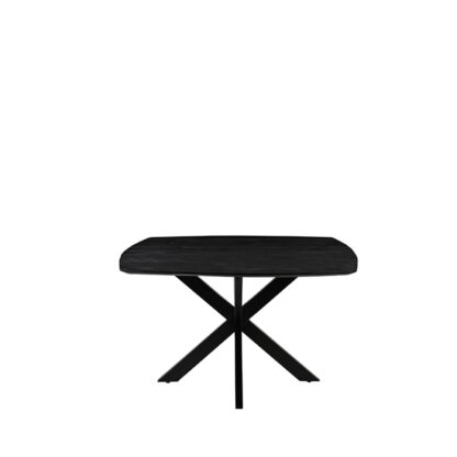 LABEL51 Eetkamertafel Blake - Zwart - Mangohout - 140x140 cm - Afbeelding 6