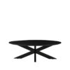 LABEL51 Salontafel James - Zwart - Mangohout - 130 cm - Rond - Afbeelding 3