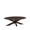 LABEL51 Salontafel James - Espresso - Mangohout - 130 cm - Rond