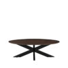 LABEL51 Salontafel James - Espresso - Mangohout - 130 cm - Rond - Afbeelding 3