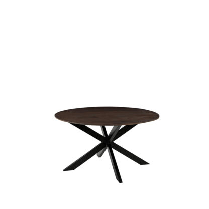 LABEL51 Eetkamertafel Otis - Espresso - Mangohout - 130 cm - Rond - Afbeelding 3