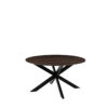 LABEL51 Eetkamertafel Otis - Espresso - Mangohout - 140 cm - Rond - Afbeelding 3