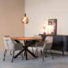 LABEL51 Eetkamertafel Otis - Espresso - Mangohout - 140 cm - Rond - Afbeelding 4