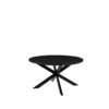 LABEL51 Eetkamertafel Otis - Zwart - Mangohout - 130 cm - Rond - Afbeelding 3