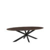 LABEL51 Eetkamertafel James - Espresso - Mangohout - 210 cm - Ovaal