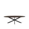 LABEL51 Eetkamertafel James - Espresso - Mangohout - 210 cm - Ovaal - Afbeelding 3