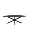 LABEL51 Eetkamertafel James - Espresso - Mangohout - 240 cm - Ovaal - Afbeelding 3