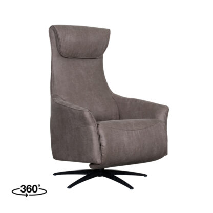 LABEL51 Fauteuil Lund - Taupe - Micro Suede - One Size