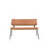 LABEL51 Eetkamerbank Gusto - Cognac - PU-Leder - 120 cm - Afbeelding 3