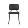 LABEL51 Eetkamerstoel Gusto - Zwart - PU-Leder - Black Frame - Afbeelding 3