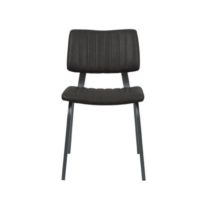LABEL51 Eetkamerstoel Gusto - Zwart - PU-Leder - Black Frame - Afbeelding 3