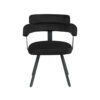 LABEL51 Eetkamerstoel Bardio - Zwart - Fluweel - Black Frame - Afbeelding 3
