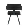 LABEL51 Eetkamerstoel Bardio - Zwart - Fluweel - Black Frame - Afbeelding 5