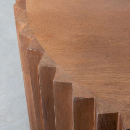 LABEL51 Salontafel Novan - Nature - Mangohout - 70 cm - Rond - Afbeelding 5