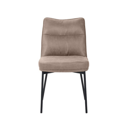 LABEL51 Eetkamerstoel Lennon - Taupe - Micro Suede - Black Frame - Afbeelding 3