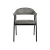 LABEL51 Eetkamerstoel Amaze - Antraciet - Micro Suede - Black Frame - Afbeelding 3