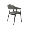 LABEL51 Eetkamerstoel Amaze - Antraciet - Micro Suede - Black Frame - Afbeelding 5