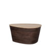 LABEL51 Salontafel Ravi - Espresso - Travertin - 70 cm - Afbeelding 3