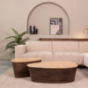 LABEL51 Salontafel Ravi - Espresso - Travertin - 70 cm - Afbeelding 6