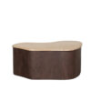 LABEL51 Salontafel Davi - Espresso - Travertin - 80 cm - Afbeelding 4