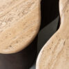 LABEL51 Salontafel Davi - Espresso - Travertin - 80 cm - Afbeelding 5