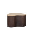 LABEL51 Salontafel Davi - Espresso - Travertin - 50 cm - Afbeelding 3