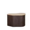 LABEL51 Salontafel Davi - Espresso - Travertin - 50 cm - Afbeelding 4