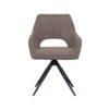 LABEL51 Eetkamerstoel Finley - Bruin - Boucle - Black Frame - Afbeelding 3