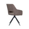 LABEL51 Eetkamerstoel Finley - Bruin - Boucle - Black Frame - Afbeelding 4