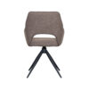 LABEL51 Eetkamerstoel Finley - Bruin - Boucle - Black Frame - Afbeelding 5