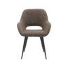 LABEL51 Eetkamerstoel Fer - Bruin - Boucle - Black Frame - Afbeelding 3
