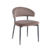 LABEL51 Eetkamerstoel Bliss - Taupe - Fluweel - Black Frame - Afbeelding 7
