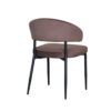 LABEL51 Eetkamerstoel Bliss - Taupe - Fluweel - Black Frame - Afbeelding 5