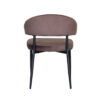 LABEL51 Eetkamerstoel Bliss - Taupe - Fluweel - Black Frame - Afbeelding 6