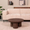 LABEL51 Salontafel Olly - Espresso - Mangohout - 90 cm - Rond