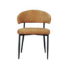 LABEL51 Eetkamerstoel Bliss - Mustard - Elite - Black Frame - Afbeelding 3