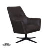 LABEL51 Fauteuil Tod - Antraciet - Micro Suede - One Size