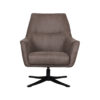 LABEL51 Fauteuil Tod - Taupe - Micro Suede - One Size - Afbeelding 4
