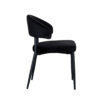 LABEL51 Eetkamerstoel Bliss - Zwart - Fluweel - Black Frame - Afbeelding 4