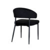 LABEL51 Eetkamerstoel Bliss - Zwart - Fluweel - Black Frame - Afbeelding 5