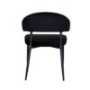 LABEL51 Eetkamerstoel Bliss - Zwart - Fluweel - Black Frame - Afbeelding 6