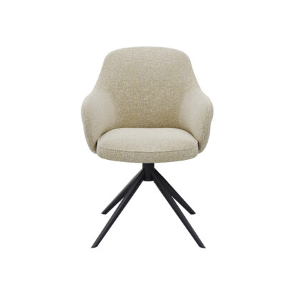 LABEL51 Eetkamerstoel Bern - Naturel - Boucle - Black Frame - Afbeelding 4