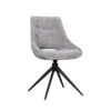 LABEL51 Eetkamerstoel Marlow - Stone - Elite - Black Frame - Afbeelding 3