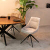 LABEL51 Eetkamerstoel Marlow - Stone - Elite - Black Frame - Afbeelding 7