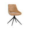 LABEL51 Eetkamerstoel Marlow - Cognac - Elite - Black Frame - Afbeelding 3
